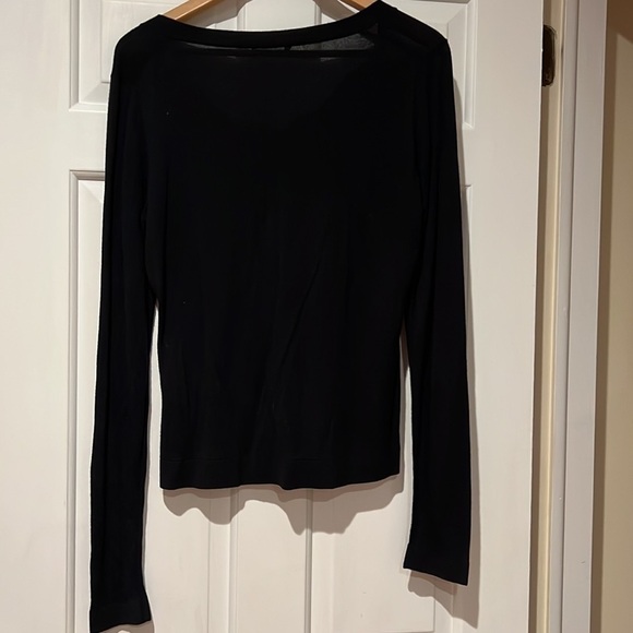 Tahari Long Sleeve Cardigan with neck Detail - Picture 4 of 8